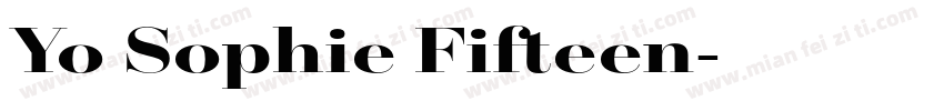 Yo Sophie Fifteen字体转换